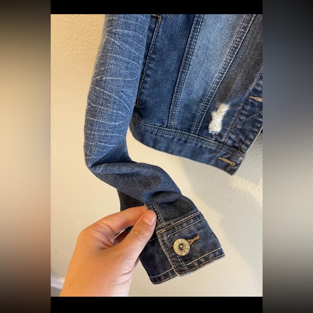 Mudd Blue Jean Jacket Juniors L - Picture 3 of 7